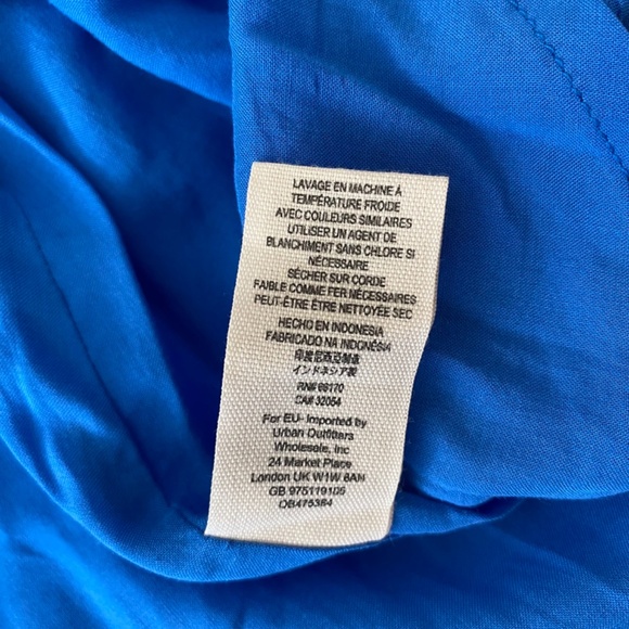 Free People Smooth Sailing Blue and White Paisley Button Maxi Skirt Size 2 - Picture 5 of 15